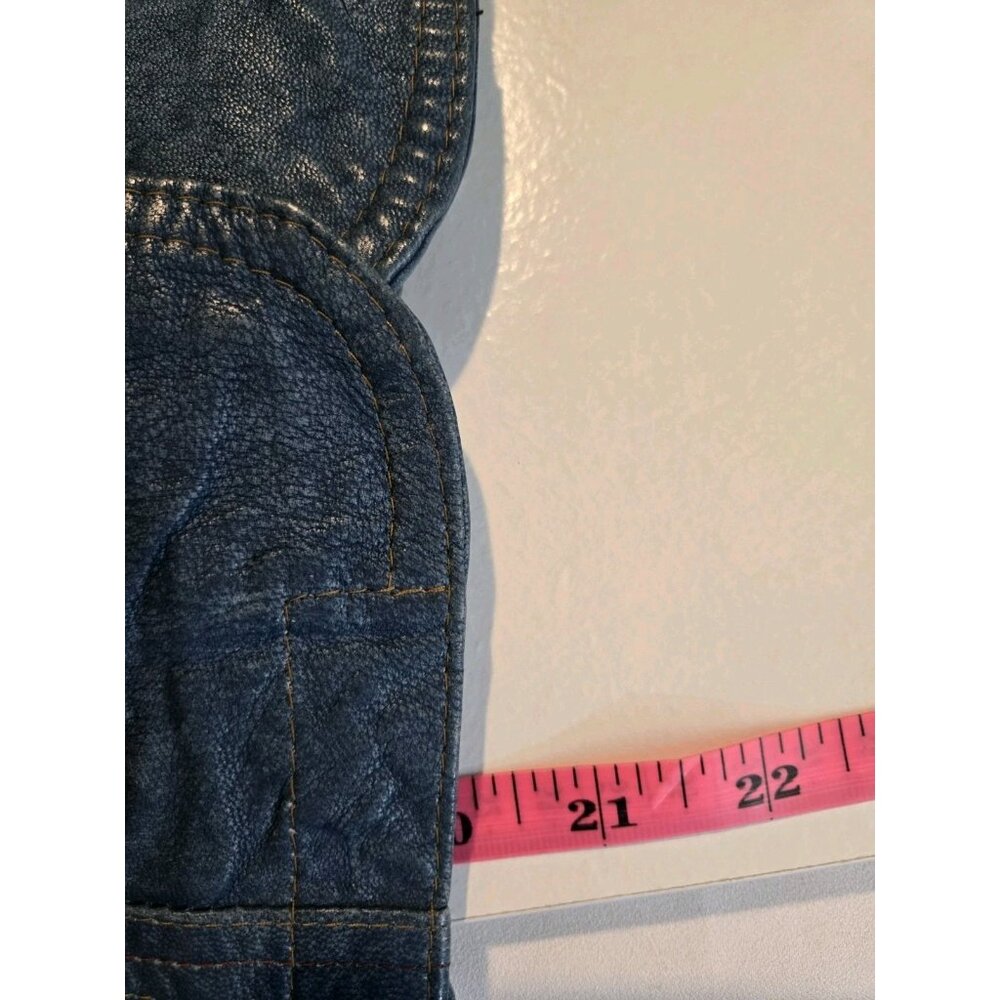 Women's Wilson's Blue Leather Jacket, Size M, RN 69425 - Picture 11 of 12